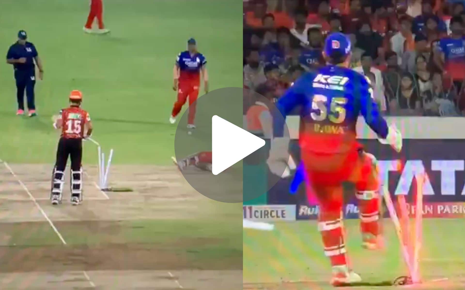 [Watch] Anuj Rawat's Hilarious Collision With Stumps During SRH Vs RCB IPL 2024